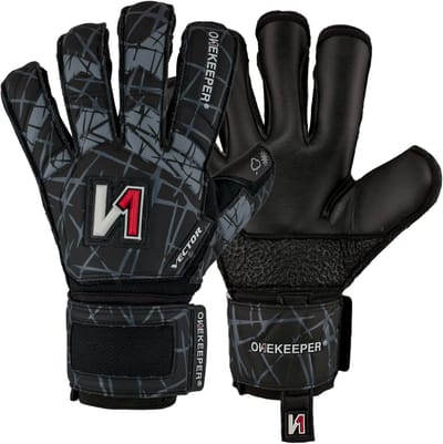 ONEKEEPER Vector Evolution Junior Zwart - Keepershandschoenen - Maat 4 - Kunstgras