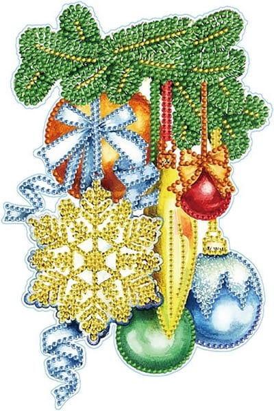 JobaStores Diamond Painting Kerstballen - Kerst sticker met steentjes