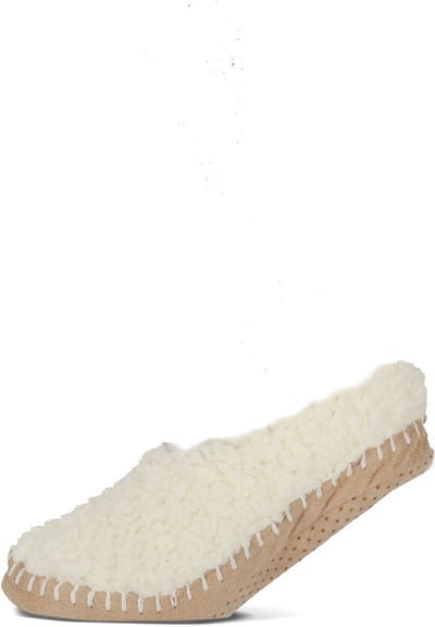 Basset - Fleece Indoor Homeshoes - Maat 35-38 - White -Zachte en Warme Sloffen