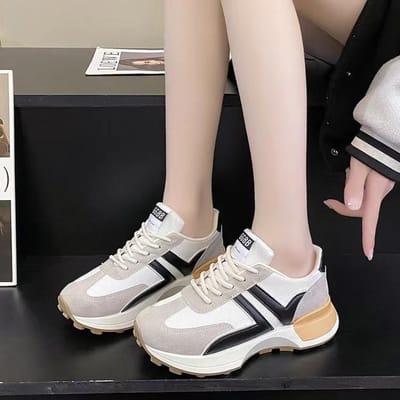 Lente nieuwe Cortez dames casual papa sport damesschoenen dikke bodem ademende sport witte schoenen 40 gray