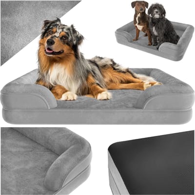 tectake® hondenbed - Orthopedisch Hondenkussen - kussen voor grote en middelgrote honden - donzig en wasbaar - hondenmand met traagschuim - hondenbox - hondenligstoel - hondenmand - hondenkussen - XL (112 x 85 x 18 cm)