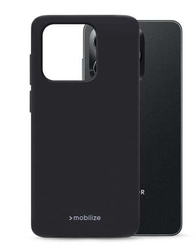 Mobilize Hoesje geschikt voor Honor X5C Plus Telefoonhoesje Flexibel TPU | Mobilize Rubber Gelly Backcover | X5C Plus Case | Back Cover - Zwart
