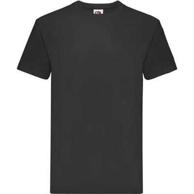 Fruit of the Loom Heren Super Premium T-Shirt (Zwart)