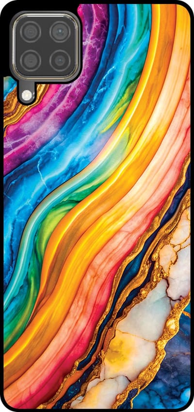 Smartphonica Telefoonhoesje Geschikt voor Huawei P40 Lite met Regenboog Goud Marmer Opdruk - TPU Backcover Case Rainbow Gold Marble Design geschikt voor Huawei P40 Lite