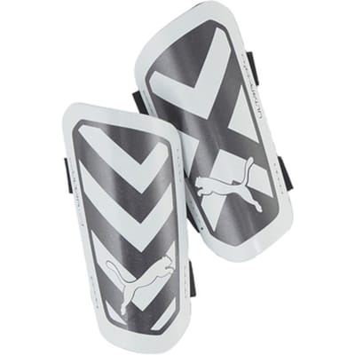 Puma Ultra Light Strap Scheenbeschermer - Zwart / Wit | Maat: XL