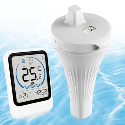 Dailygoods- Zwembadthermometer Digitale IP68 Waterdicht - Drijvende Thermometer - Waterthermometer - Digitale Thermometer voor Zwembaden - Badkuipen - Aquarium