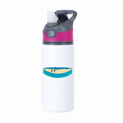 Hacebo® - Zandbak waterfles met rietje roze - Kind - Kinderen - Speeltuin - speelgoed - zand - water fles - 650ML
