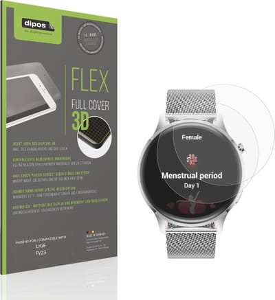 dipos FLEX – 2x Matte Screenprotector geschikt voor LIGE FV23 | Volledige Schermbescherming | Case-Friendly