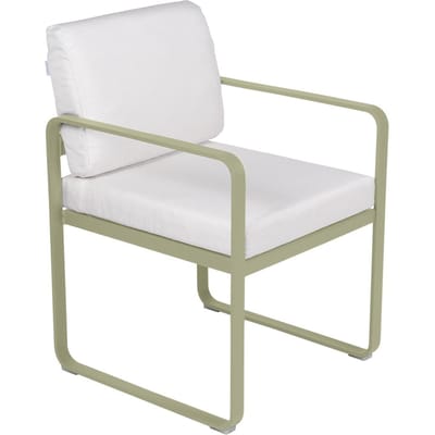Fermob BELLEVIE fauteuil voor de eethoek - 65 lindegroen mat - 81 witgrijs