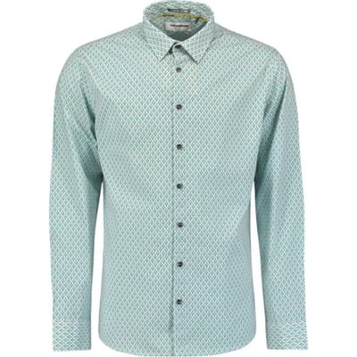 No Excess Shirt Stretch Allover Printed Pacific Maat: XXXL | Casual Overhemden Outlet | Heren | Blauw