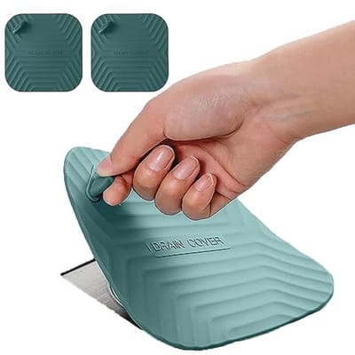 Vierkante Siliconen Douche Afvoer Plug - 15cm Zwart Groen 2 Pack voor Badkamer en Keuken