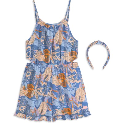 Scotch & Soda Girls S&s 2 Pc Romper And Headband Set Blue/grey Taglia: 3T | Body per Neonato Outlet | Unisex | Blu