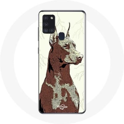 Samsung Galaxy A21S hoesje Doberman hondenras
