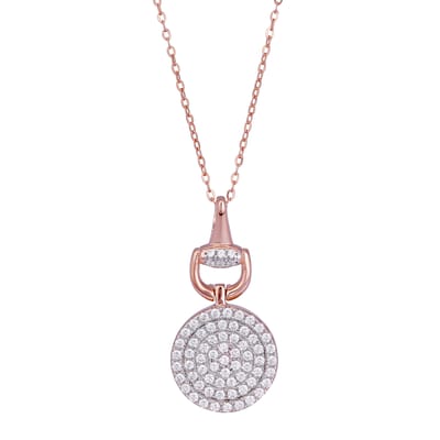 Orphelia SET-7420/50 - Juwelenset Pavé: Ketting + Ring + Oorbellen - 925 Zilver Rosé - Zirkonia - 42 cm / Ringmaat 50