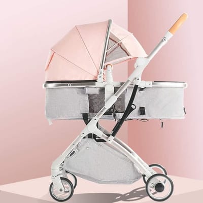 Babybuggy Aluminium - Kinderwagen Compact - Veilig Reizen - Lichtgewicht Frame - 33 x 53 x 101 cm - Roze