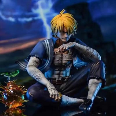Anime One Piece Figuur GK Sanji Strijdschade Sanji Actiemodel Lust Serie PVC Verzamelfiguur Speelgoed Verjaardagscadeau gray