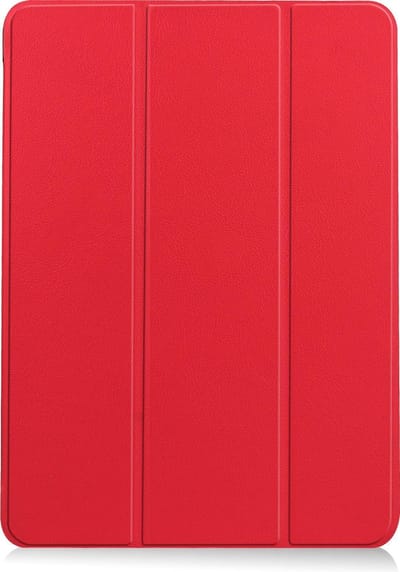 Hoesje - Geschikt voor Apple iPad Air 4 (2020) - 10.9 inch - 4e Generatie - Dun & Stevig - Trifold Bookcase - Hard Cover Case - Met Uitsparing Geschikt voor Apple Pencil - Hardcover Book - Tablet Hoes - Rood