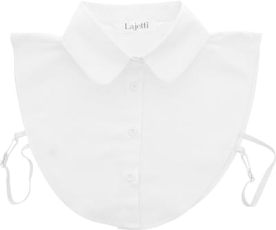Lajetti - Los Kraagje met Ronde Kraag Wit - Blouse Kraagje voor Dames