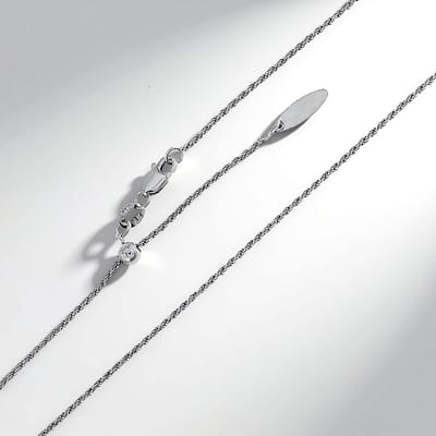 Cavill - 925 Sterling Zilveren Ketting - Verstelbare 60 cm Gedraaid Touw Design - Licht Elegant Dames Sieraad - Karabijnsluiting