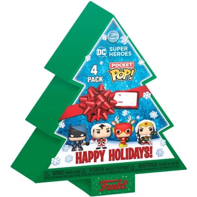 Funko Justice League - DC Comics Holiday 2022 Pocket POP! 4-Pack Tree Holiday Box 4 cm Verzamelfiguur - Multicolours
