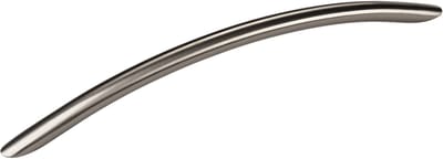 SOTECH Set van 10 meubelgrepen TONY BA 160 mm roestvrij staal look gebogen greep met hoogte 30 mm en diameter 10 mm