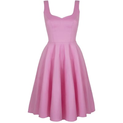 Hell Bunny - Rockabilly Midi-jurk - Heidi Dress Pink - XS tot 4XL - voor Vrouwen - roze