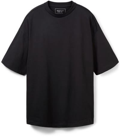 Tom Tailor Denim - Oversized T-shirt van katoen - Maat XL - Black