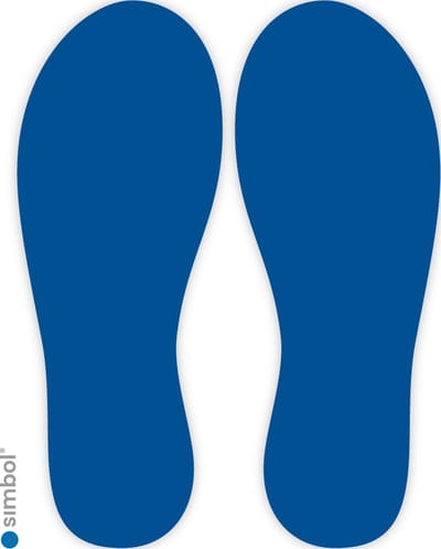 Simbol - Vloerstickers Sets van 2 Voetstappen - Voetstapstickers - Looproute - Anti-Slip - Formaat 20 cm. hoog