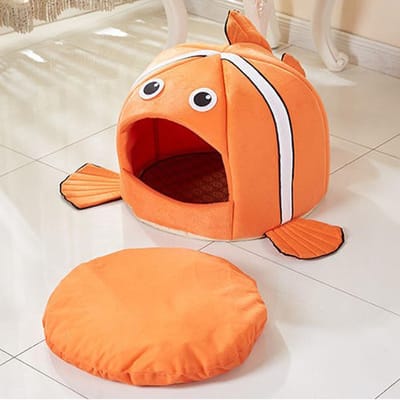 Kleurrijke Clownvis Kattenmand Creatieve Dierenmand Grappige Thuis Clownvis Hondenmand Vier Seizoenen Universeel Cartoon Kattenmand Grote Ruimte S