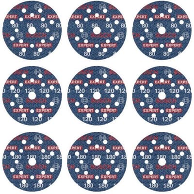 Bosch Accessories 2608902407 Schuurschijvenset Diameter 125 mm Korrelgrootte (num): 80, 120, 180 1 stuk(s)