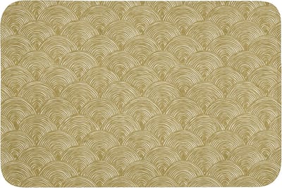 Badmat 90x60 cm - Antislip - Waaier - Geometrisch - Groen - Badmatten voor badkamer - Badkamermat - Douchemat - Badkamer mat