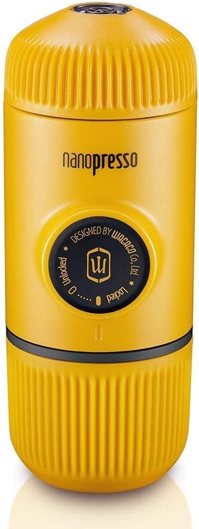 Draagbare Espressomachine - Handmatige Koffiezetter - Espresso Zetten - 18 Bar Druk - 2.8 Vloeibare Ounces - Geel