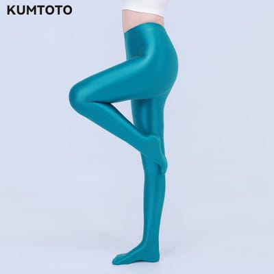 150-190 cm Haute Qualité Collants pour Femmes Luxe Brillant Satiné Jambières Moulantes Élastiques Body Yoga Musculation Danse Extensibles M blue