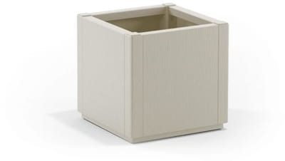 STEFANPLAST Bac a fleur ETHICA - Craie - Carré - 38 L - 36x36xh 35 cm