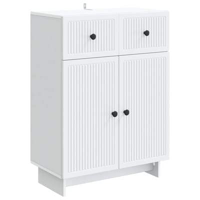 vidaXL - Dressoir - Wit - 66 - x - 34,5 - x - 90 - cm - Bewerkt - hout