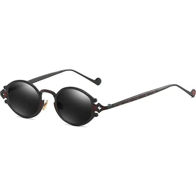 Gothic Steampunk Pop Ovale Gesneden Zonnebril Dames Merk Designer Retro Matte Montuur Zonnebril UV4 Gafas De Sol Hombre As Picture