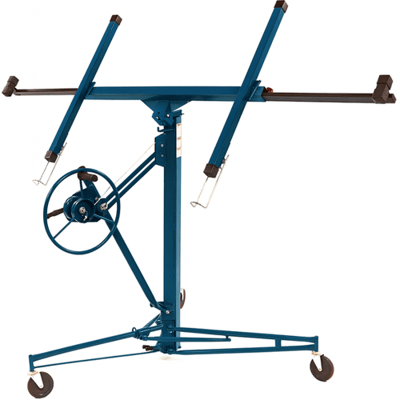 HBM gipsplatenlift inklapbaar - 68 kg, 3,5 m hoogte, 3 wielen, 125 mm pvc wielen, rood