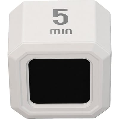 Minuteur Flip Visuel Gravité Silencieux Automatique Portable Gestion du Temps Rechargeable pour Apprentissage Cuisine Fitness blanc