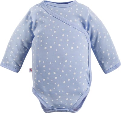 Eevi - Rompertje - Omslagromper - Overslagromper - Witte stipjes - Maat 56 - 0 t/m 2 maanden
