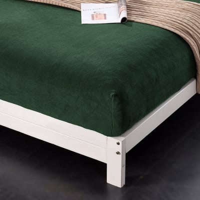 MIŚ - Hoeslaken met Elastiek - Flessengroen - 140x200 cm - Hoogte 28 cm - Comfort & Duurzaam