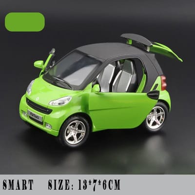 1:32 Mercedes Benz Smart Legering Modelauto Metaal Pull Back Deur Openbaar Geluid En Licht Kinderen Diecast Speelgoedauto Cadeau Voor Jongens