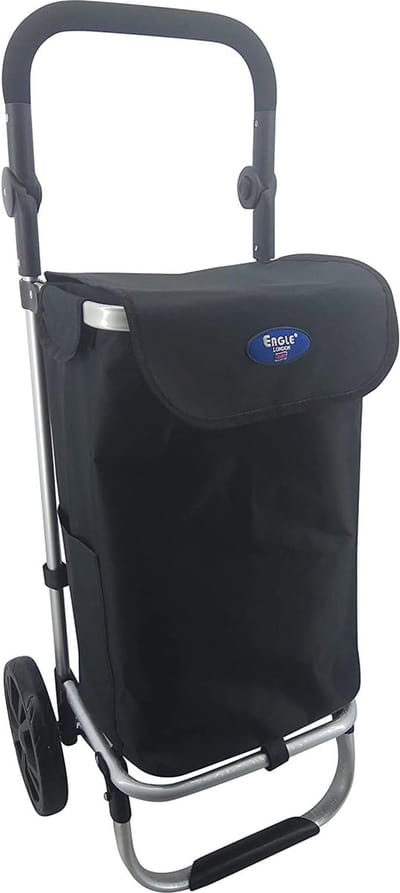 Opvouwbare Winkelwagen met 2 Wielen en Duurzame Tas - 25 kg Draagvermogen, 45 L Capaciteit