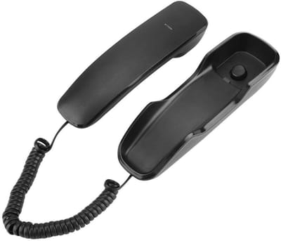 Wandtelefoon - Vaste telefoon - Thuisgebruik - Ingebouwd toetsenblok - 20 x 7.2 x 6.2 cm - Zwart