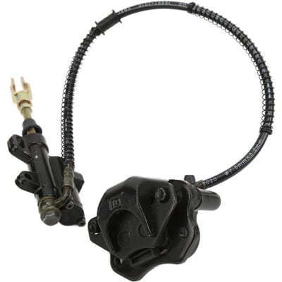 Achterrem Hoofdcilinder Remklauw Montage met 2 Remblokken Vervanging voor Taotao Boulder B1 50‑125cc ATV black