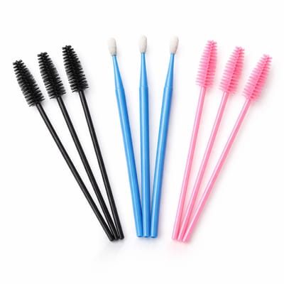 Guardian Beauty Wimper Borstels and Microborstel Applicators Set - Wegwerp Mascara Wand - Wimperapplicators - Starterspakket - Roze, Zwart, Blauw - 60 stuks - Wimper Extensions