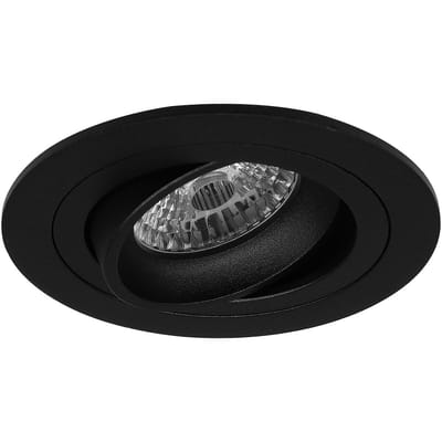 Spot Armatuur GU10 - Proma Alpin Pro - GU10 Inbouwspot - Rond - Zwart - Aluminium - Kantelbaar - Ø92mm