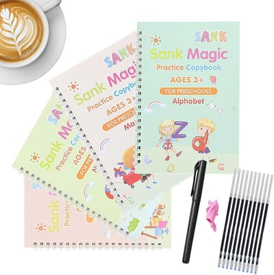 Kinder Handschrift Werkboek - Schrijf Oefenen - Vroeg Leren - Herbruikbare Gegroefde Pagina's - 13 x 188 cm