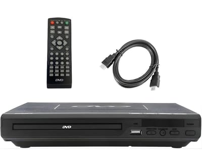 DnA® DVD Speler Met HDMI - DVD Speler - DVD Speler Portable - DVD Speler HDMI - DVD Speler Auto - Zwart - 23cm x 22cm x 4cm