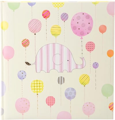 GOLDBUCH GOL-24561 TURNOWSKY Babyalbum HAPPY ELEPHANT roze, 25 x 25 cm