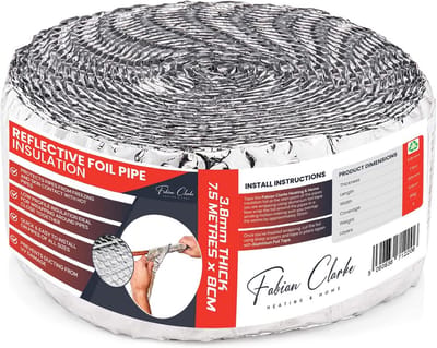 Isolatie Folie - Leidingisolatie Warmtefolie - Pijpen Isoleren - Zelfklevend - 7.5m x 80mm - Zilver